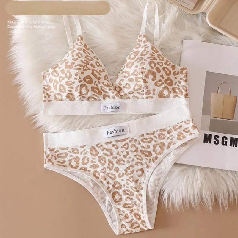 Ensemble soutien-gorge et culotte sexy en coton