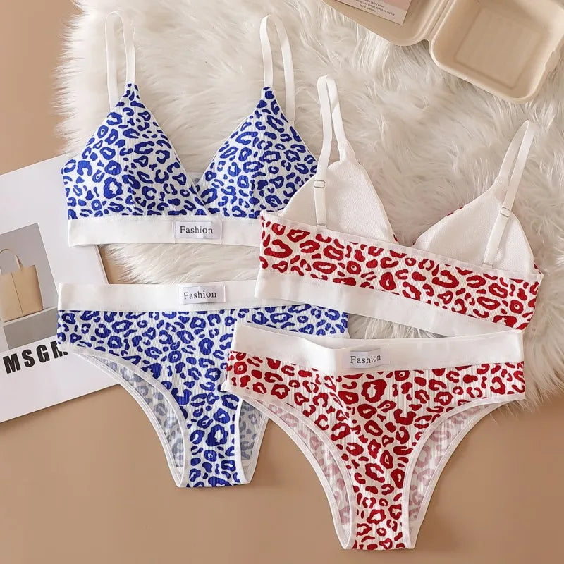 Ensemble soutien-gorge et culotte sexy en coton